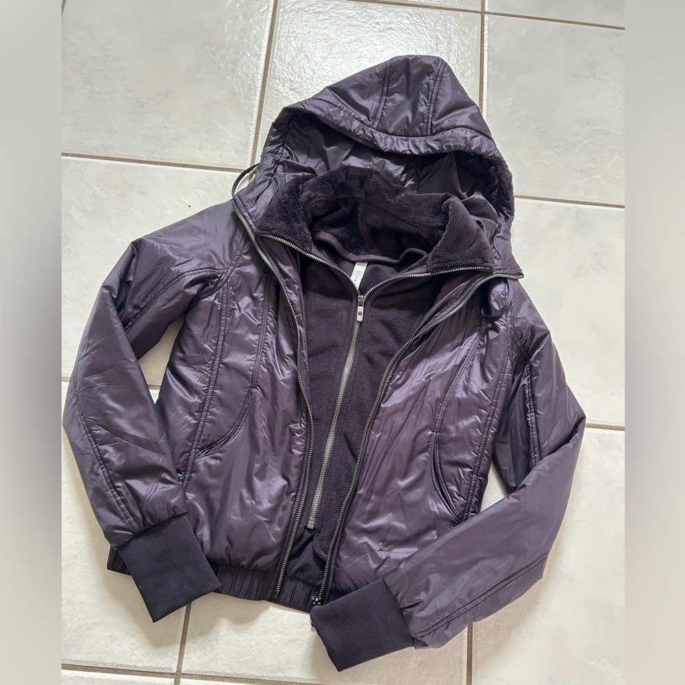 lululemon athletica Women's Dark Purple Bomber Jacket